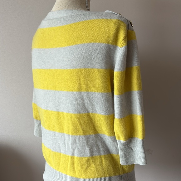Anthropologie cashmere sweater boatneck jumper striped size small - Picture 5 of 8